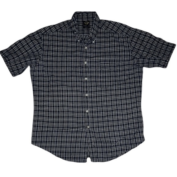 Dockers vintage 100% cotton button up plaid shirt size large - Picture 1 of 3